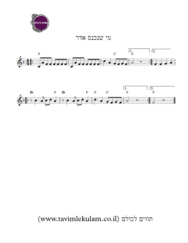 משנכנס אדר תווים